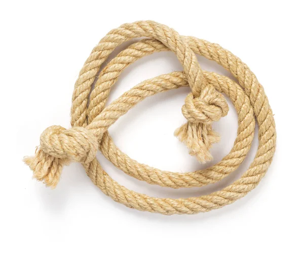 Ship Rope Isolated White Background — Stock Photo, Image