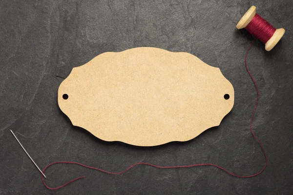 biriktirme kayrak taş zemin, üstten görünüm üzerine iğne ve iplik