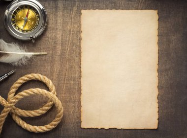 ahşap arka plan yüzeyde Retro tasarım konsepti