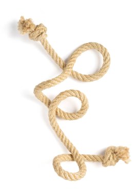 Beyaz arka plan üzerinde izole gemi halatı