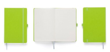 beyaz izole kağıt defter ya da not defteri 