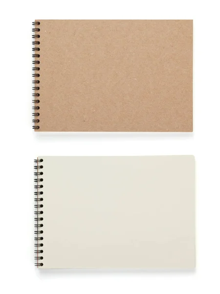 Pad notebook lub notatki papieru na białym tle w biały — Zdjęcie stockowe