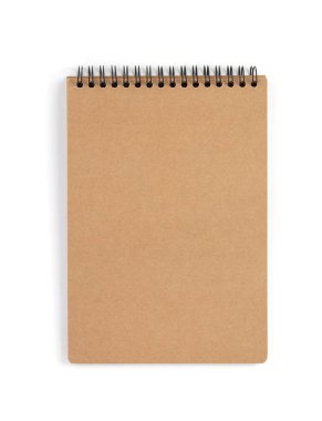 beyaz izole kağıt defter ya da not defteri 