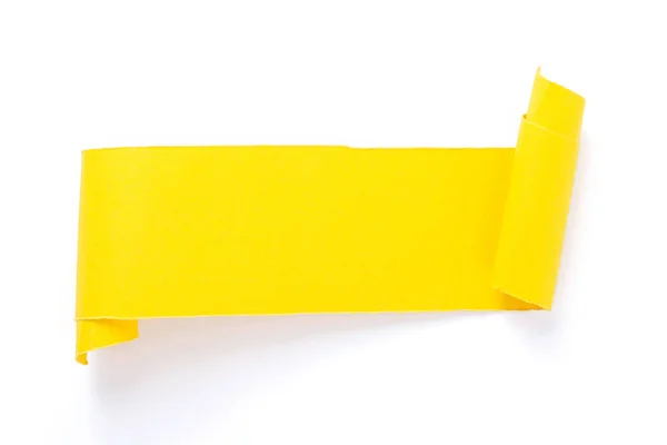 Beyaz yalıtılmış kavisli veya kaydırmalı kağıt — Stok fotoğraf