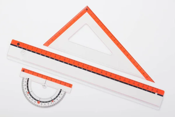 Ruler metric at white — Stock Photo, Image