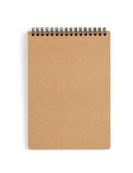 纸笔记本或便笺垫隔离在白色 — 图库照片