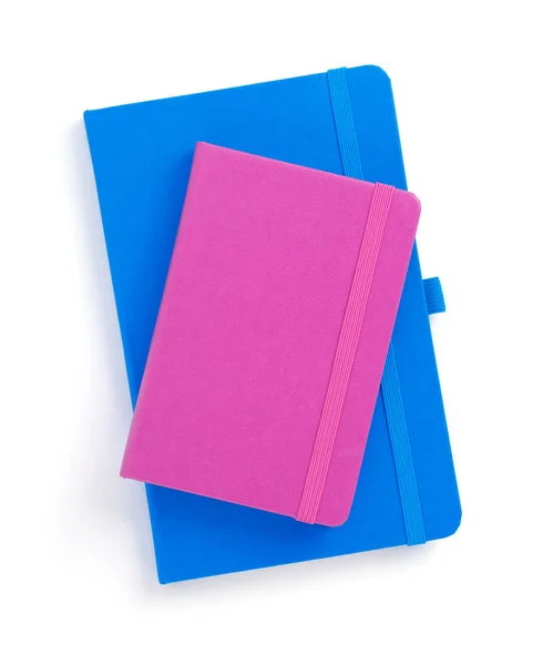 Gesloten notebook of Kladblok op witte achtergrond — Stockfoto