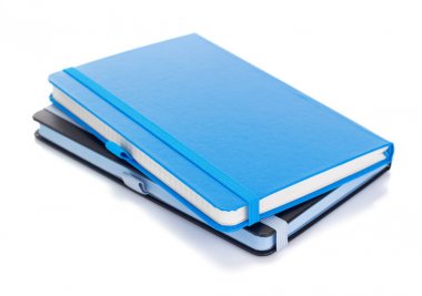 Notebook veya Not defteri beyaz izole 