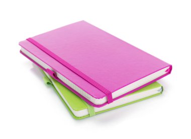 Notebook veya Not defteri beyaz izole 