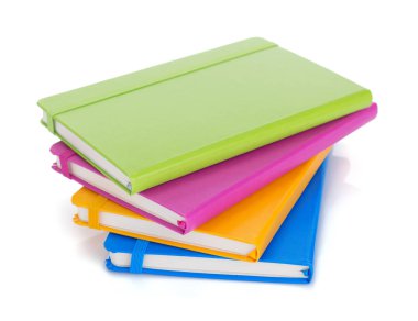 Notebook veya Not defteri beyaz izole 