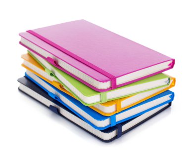 Notebook veya Not defteri beyaz izole 