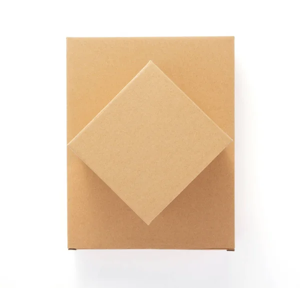 Pudełko tekturowe na białym tle — Zdjęcie stockowe