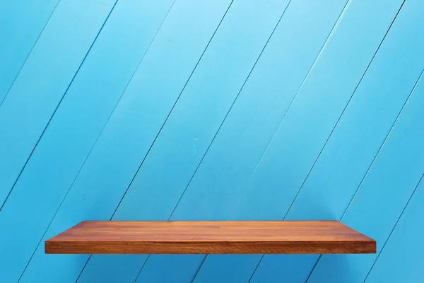 Półka na drewnianym tle deski — Zdjęcie stockowe