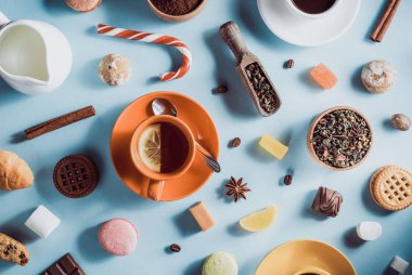 soyut arka plan doku çay ve kahve fincan