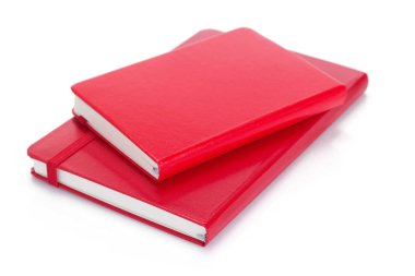Notebook veya Not defteri beyaz izole 