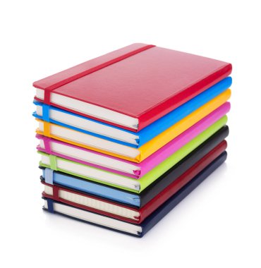 Notebook veya Not defteri beyaz izole 