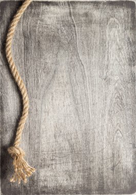 ahşap tahta arka planda gemi ipi