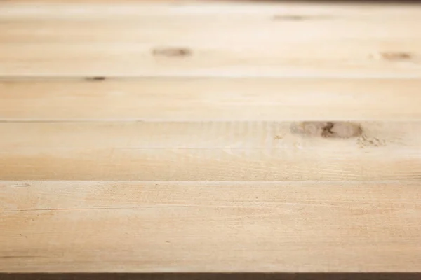 Tablero de mesa de madera vacío en frente — Foto de Stock