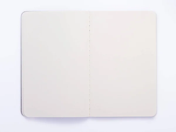 Papel Notepad Notebook Fundo Branco Vista Superior — Fotografia de Stock