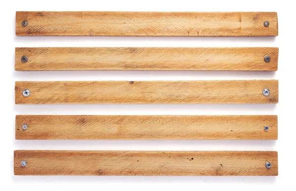 Wieku Deska Drewniana Belka Lub Pręty Izolowane Białym Tle — Zdjęcie stockowe