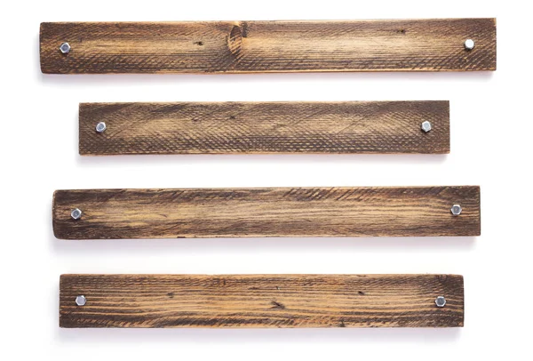Wieku Deska Drewniana Belka Lub Pręty Izolowane Białym Tle — Zdjęcie stockowe