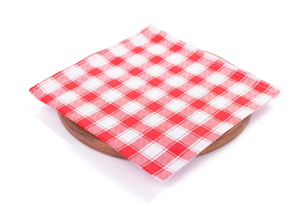 Pizza Cięcia Drewnianej Deski Serwetki Obrus Izolowane Białym Tle — Zdjęcie stockowe