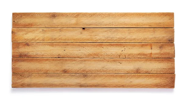Stará Dřevěná Deska Povrch Izolovaný Bílém Pozadí — Stock fotografie