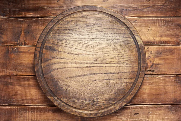 Pizza Cutting Board Tray Wooden Background Texture — Stock Photo, Image