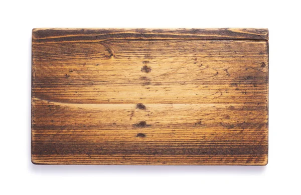 Старая Деревянная Табличка Изолированном Белом Фоне — стоковое фото