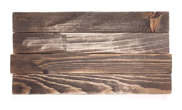 Gealterte Holzbretter Balken Oder Balken Isoliert Auf Weißem Hintergrund — Stockfoto