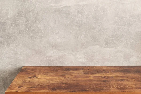 灰色背景的木制架子或桌面 壁面质感 — 图库照片