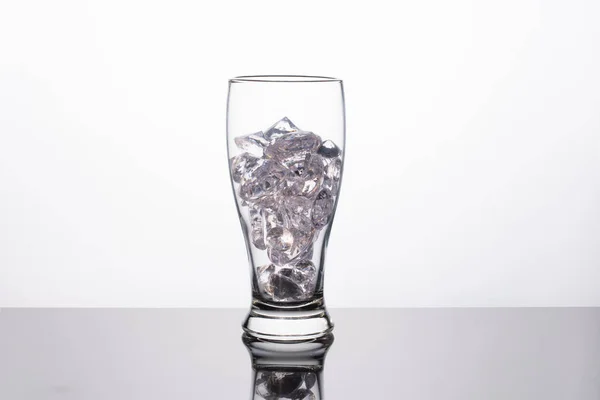 Clear glass on a white background — Stock Photo, Image