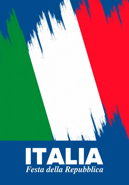 Festa Della Repubblica Italiana Texte Italien Journée République Italienne Joyeuse — Image vectorielle