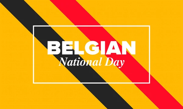 Belçika Ulusal Günü Belçika Bağımsızlık Günü Belçika Yıllık Tatil Temmuz — Stok Vektör