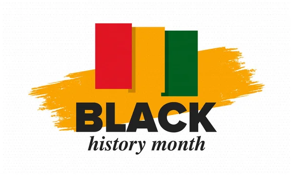 Mes Historia Negra African American History Celebrado Anual Febrero Estados — Vector de stock