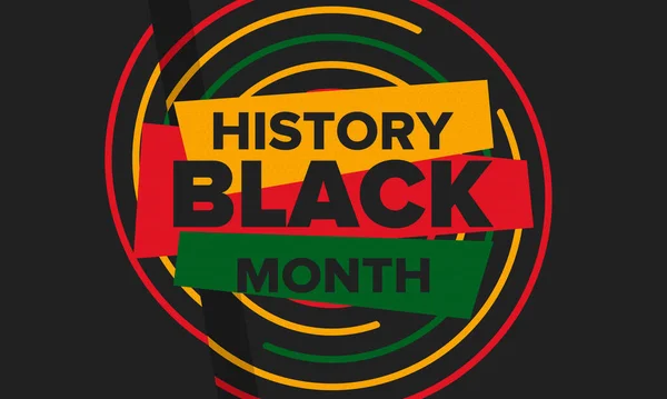 Mois Histoire Des Noirs Histoire Afro Américaine Célébré Annuellement Février — Image vectorielle