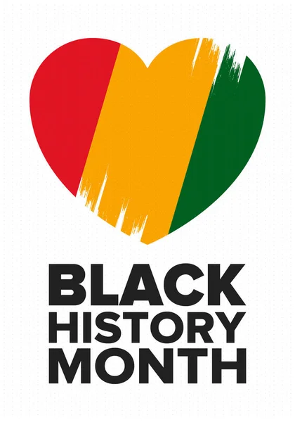 Mese Della Storia Nera Storia Afroamericana Celebrato Ogni Anno Febbraio — Vettoriale Stock