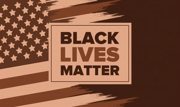 黒が重要 正義と人権のために戦う 人種差別をやめ 米国での社会的抗議 暴力も残酷さもない 平和的なデモだ アフリカ系アメリカ人の歴史 ベクターポスター — ストックベクタ