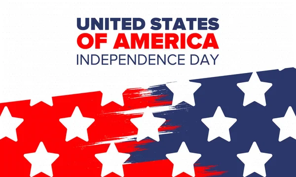 Independence Day United States America Fourth July Happy National Holiday — Stock Vector