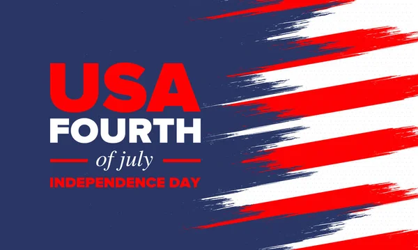 Día Independencia Los Estados Unidos América Julio Feliz Fiesta Nacional — Archivo Imágenes Vectoriales