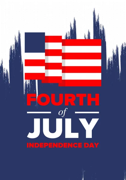 Independence Day Den Vereinigten Staaten Von Amerika Der Juli Fröhlicher — Stockvektor