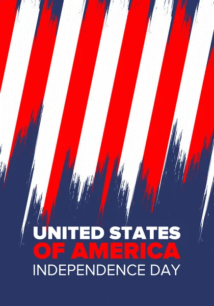 Jour Indépendance Aux États Unis Amérique Juillet Joyeuse Fête Nationale — Image vectorielle