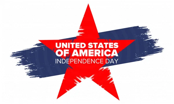 Dia Independência Nos Estados Unidos América Julho Feliz Feriado Nacional —  Vetores de Stock