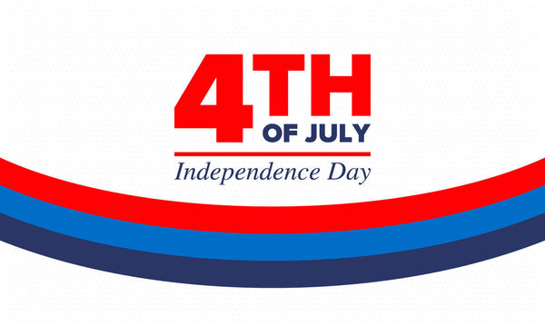 День независимости в Соединенных Штатах Америки. Четвертое июля. С национальным праздником, отмечается ежегодно 4 июля. Американский флаг. День свободы страны. Патриотический дизайн мероприятий. Векторный плакат