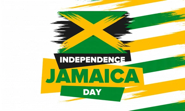 Jamaica Onafhankelijkheidsdag Onafhankelijkheid Van Jamaica Vakantie Jaarlijks Gevierd Augustus Jamaica — Stockvector