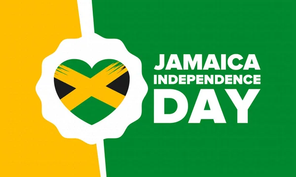 Jamaica Onafhankelijkheidsdag Onafhankelijkheid Van Jamaica Vakantie Jaarlijks Gevierd Augustus Jamaica — Stockvector