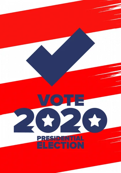 Προεδρικές Εκλογές 2020 Στις Ηνωμένες Πολιτείες Ημέρα Ψηφοφορίας Νοεμβρίου Εκλογές — Διανυσματικό Αρχείο