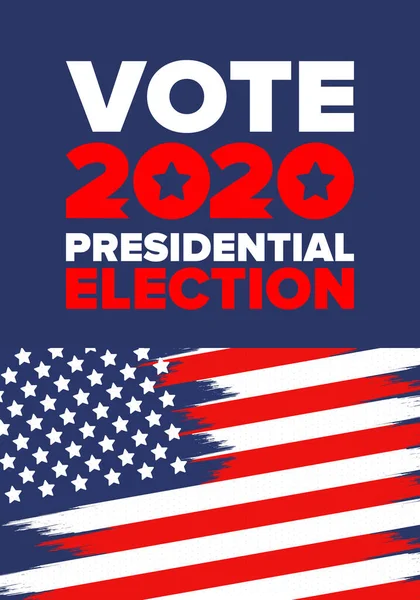 Presidentsverkiezingen 2020 Verenigde Staten Stemdag November Verkiezing Patriottisch Amerikaans Element — Stockvector