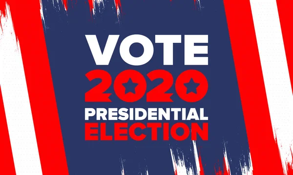 Elezioni Presidenziali 2020 Negli Stati Uniti Giorno Della Votazione Novembre — Vettoriale Stock