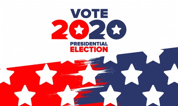 Election Présidentielle 2020 Aux États Unis Jour Vote Novembre Élections — Image vectorielle